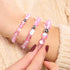 Rose | Argent | Bracelet de déclaration en verre de sirène